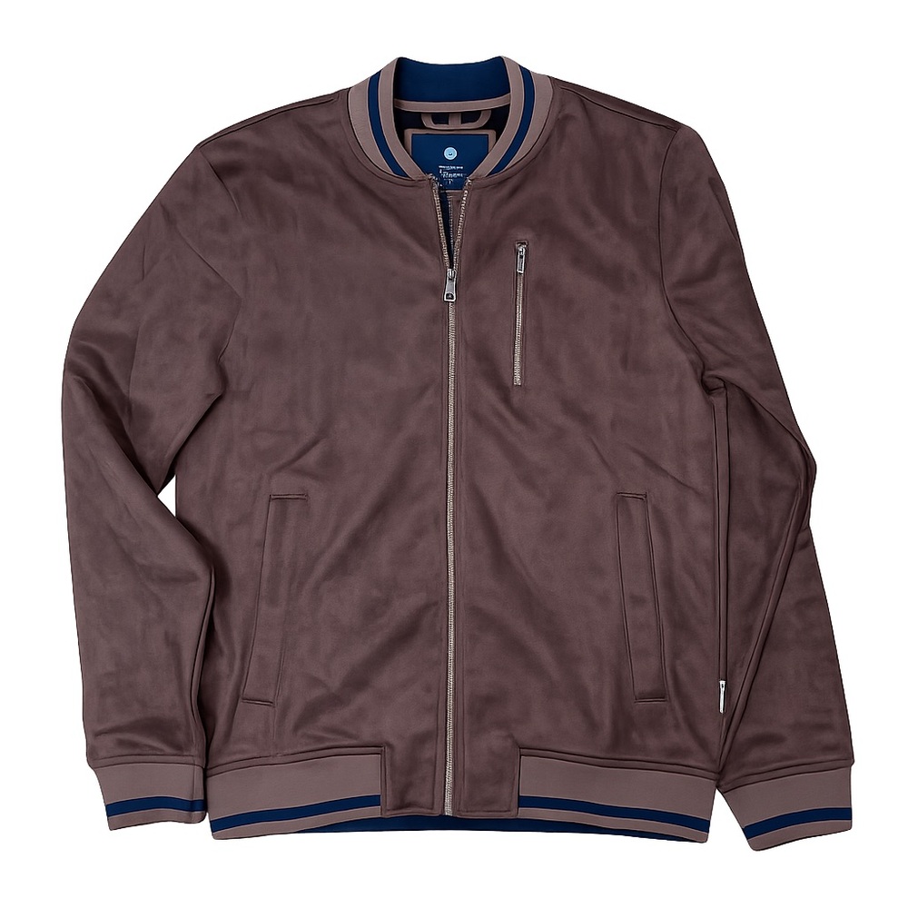 Men's Ben Sherman Suede Brown Bomber Jacket Brand New with Tags